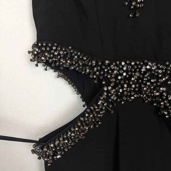 SemSem Dana Black Cut-Out Embellished Gown - Picture 7 of 16